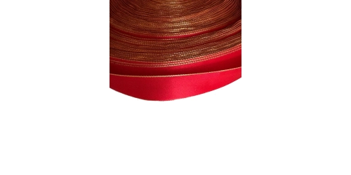 Wstążka czerwona ze złotym brzegiem